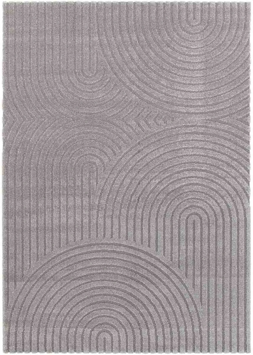 Philippe Arches Grey Contemporary Floor Rug - 3 Sizes - Grey