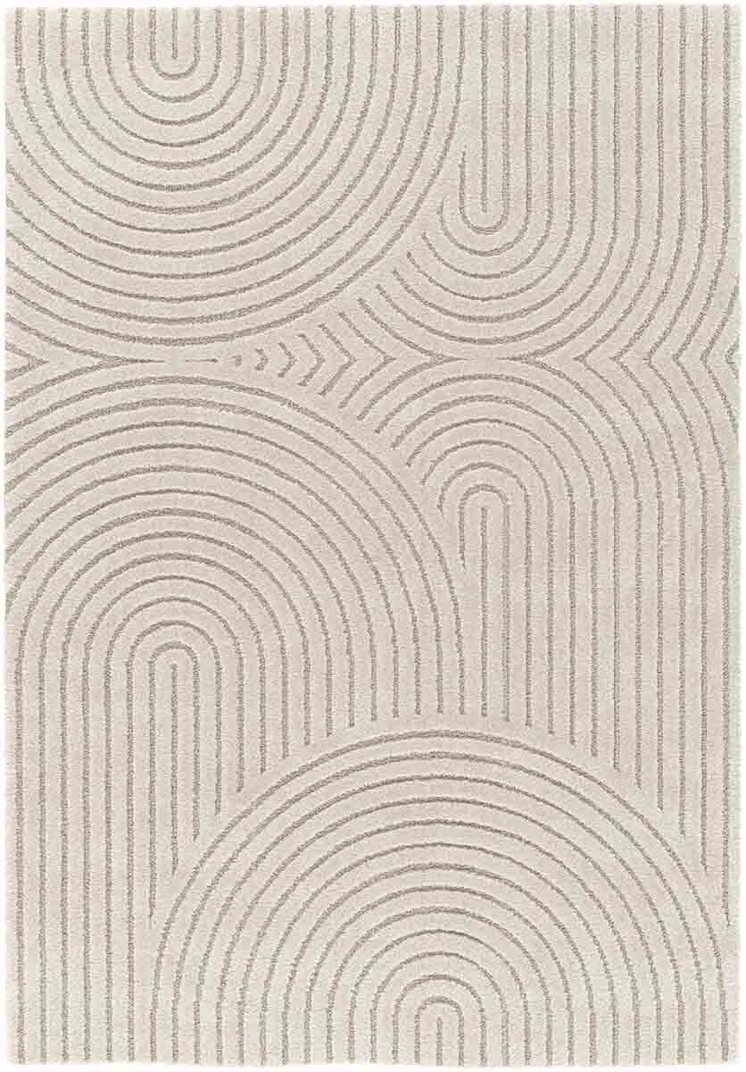 Philippe Arches Cream Beige Contemporary Floor Rug - 3 Sizes - Cream