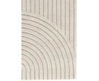 Philippe Arches Cream Beige Contemporary Floor Rug - 3 Sizes - Cream