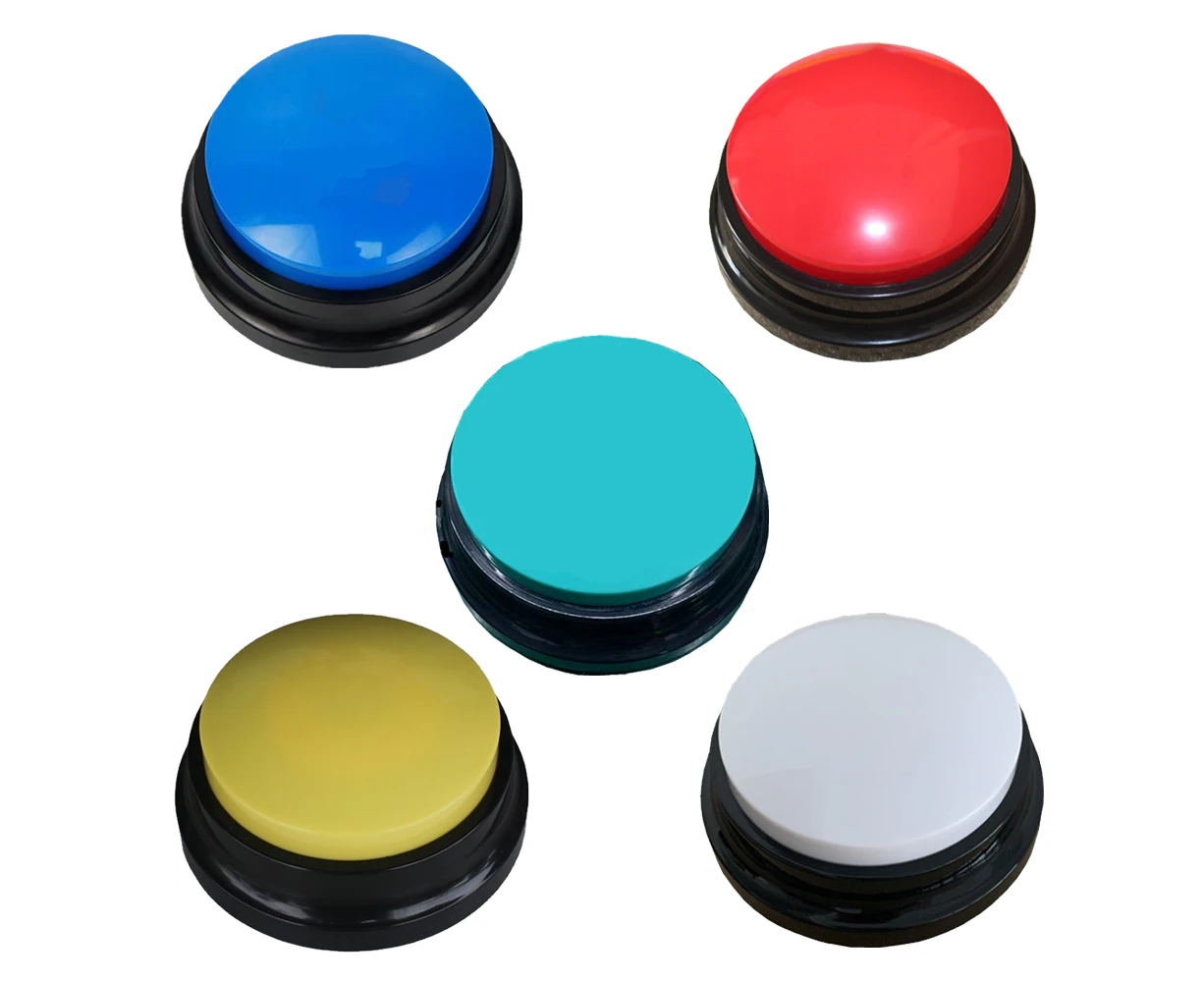 Dog Buttons for Communication Voice Recordable Buttons Dog for Words and Answer Buttons for Dog Tranning of 5 pcs