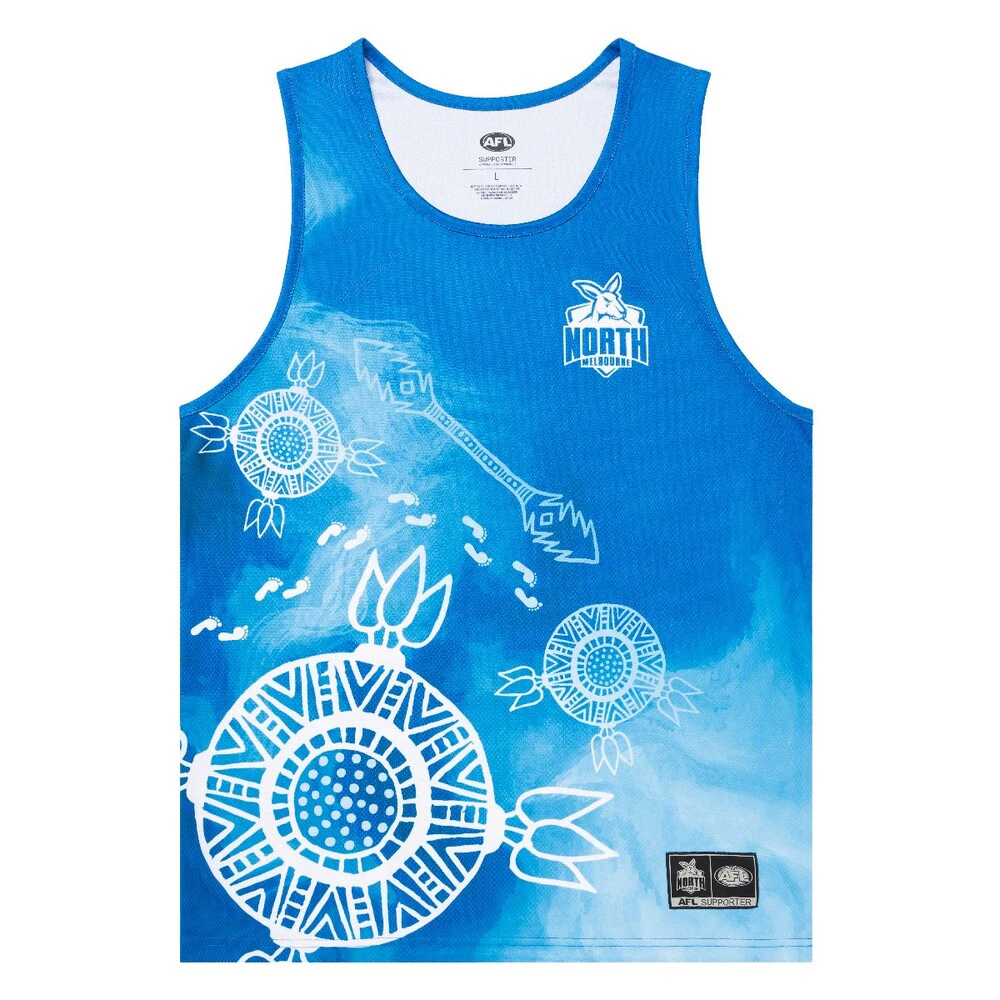 North Melbourne Kangaroos Indigenous Mens Training Singlet