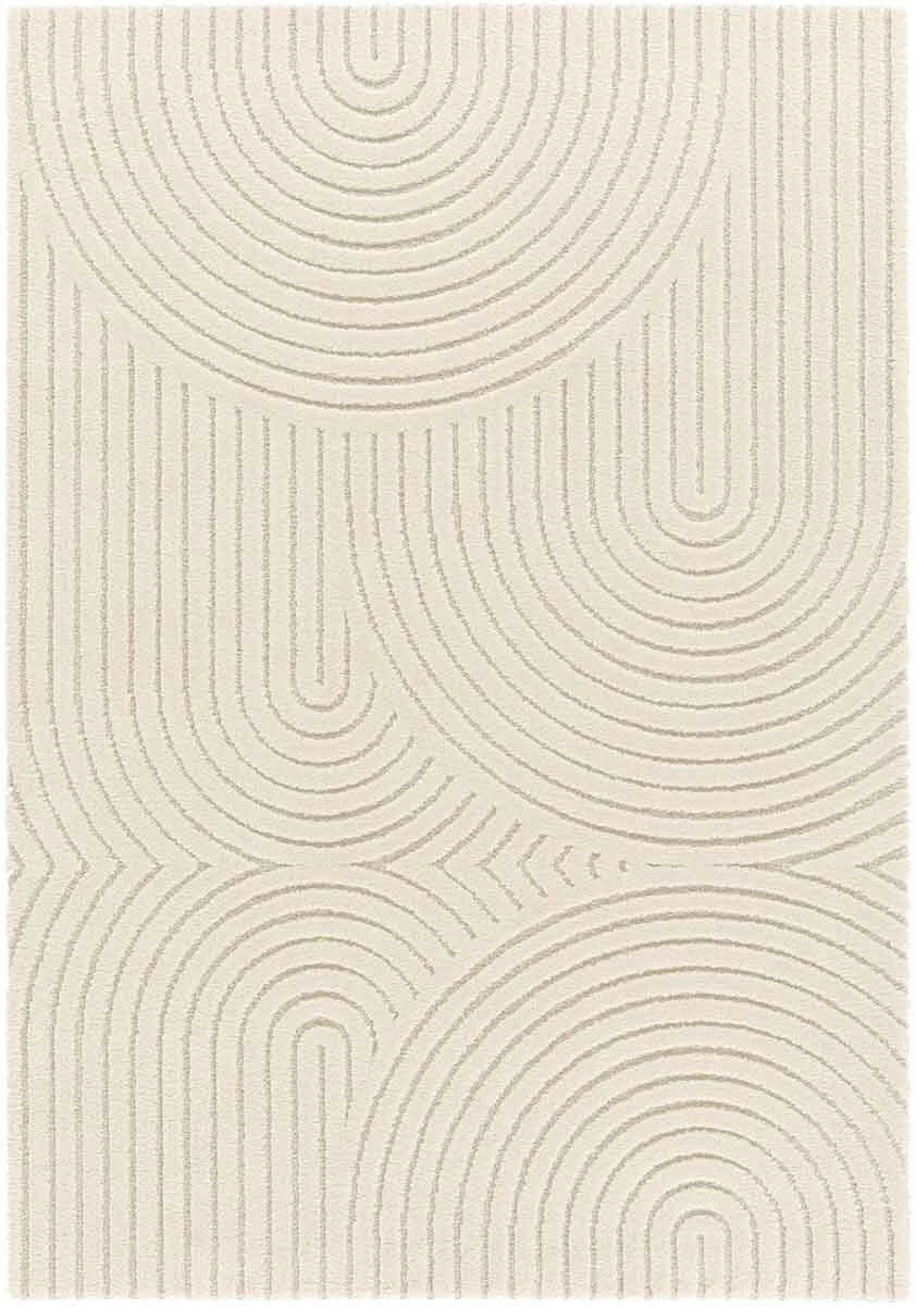 Philippe Arches Cream Contemporary Floor Rug - 3 Sizes - Cream