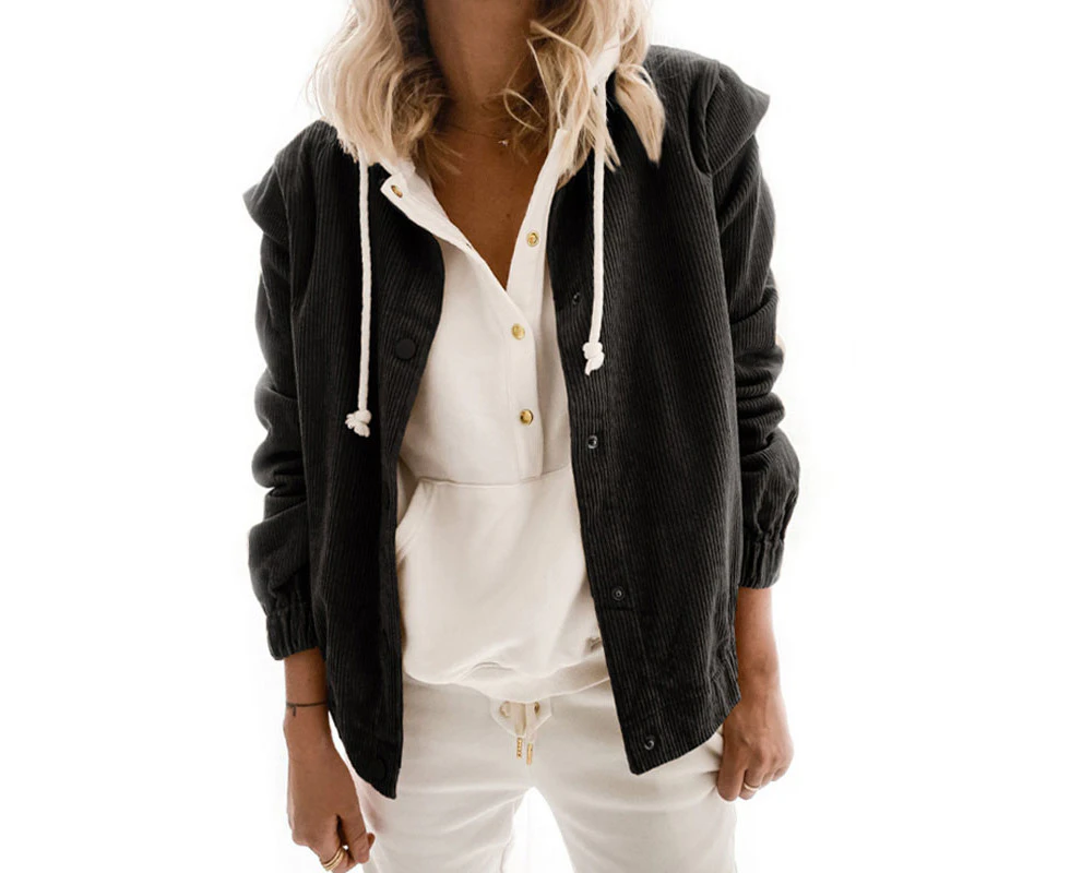 Women's Corduroy Jacket - Black