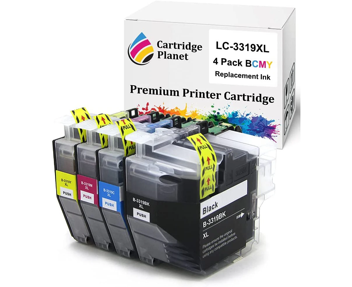 4 Pack (1BK,1C,1M,1Y) Compatible Ink for Brother LC-3319XL LC3319XL for Brother MFCJ5330DW MFCJ5730DW MFCJ6530DW MFCJ6730DW MFCJ6930DW