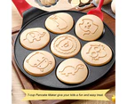 Pancake Maker Pan - Griddle Pancake Pan Molds for Kids Nonstick Pancake Griddle Pan with 7 Animal Shapes