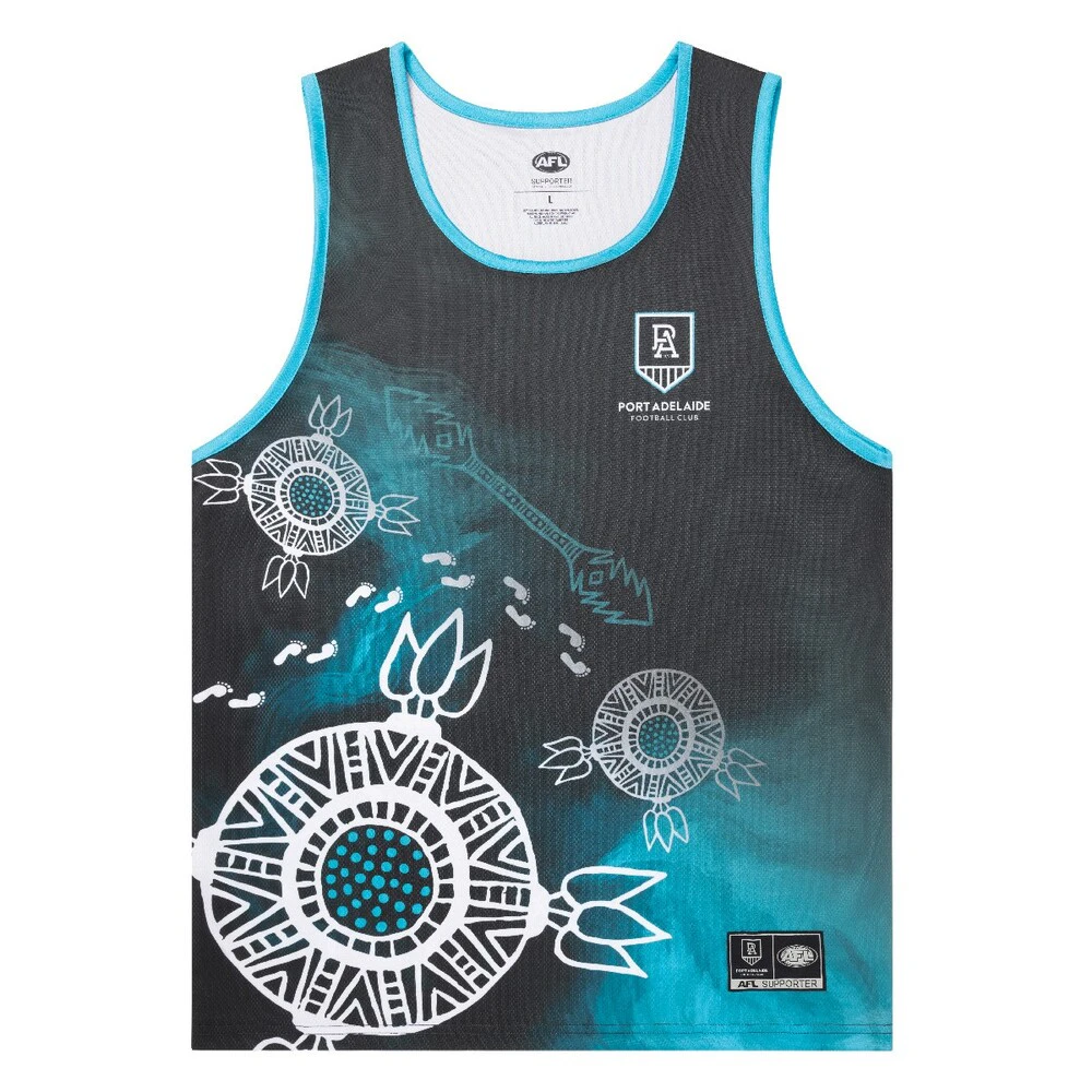 Port Adelaide Power Indigenous Mens Training Singlet Size:M