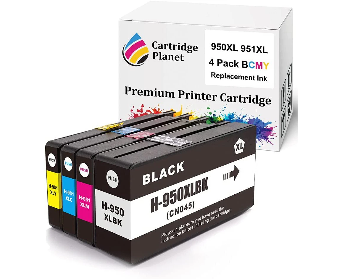 4 Pack (1BK,1C,1M,1Y) Compatible Ink for HP 950XL 951XL for HP Officejet PRO 251dw PRO 276dw Pro 8100 N811 Pro 8100 N811a Pro 8600 N911a Pro 8600 Plus N