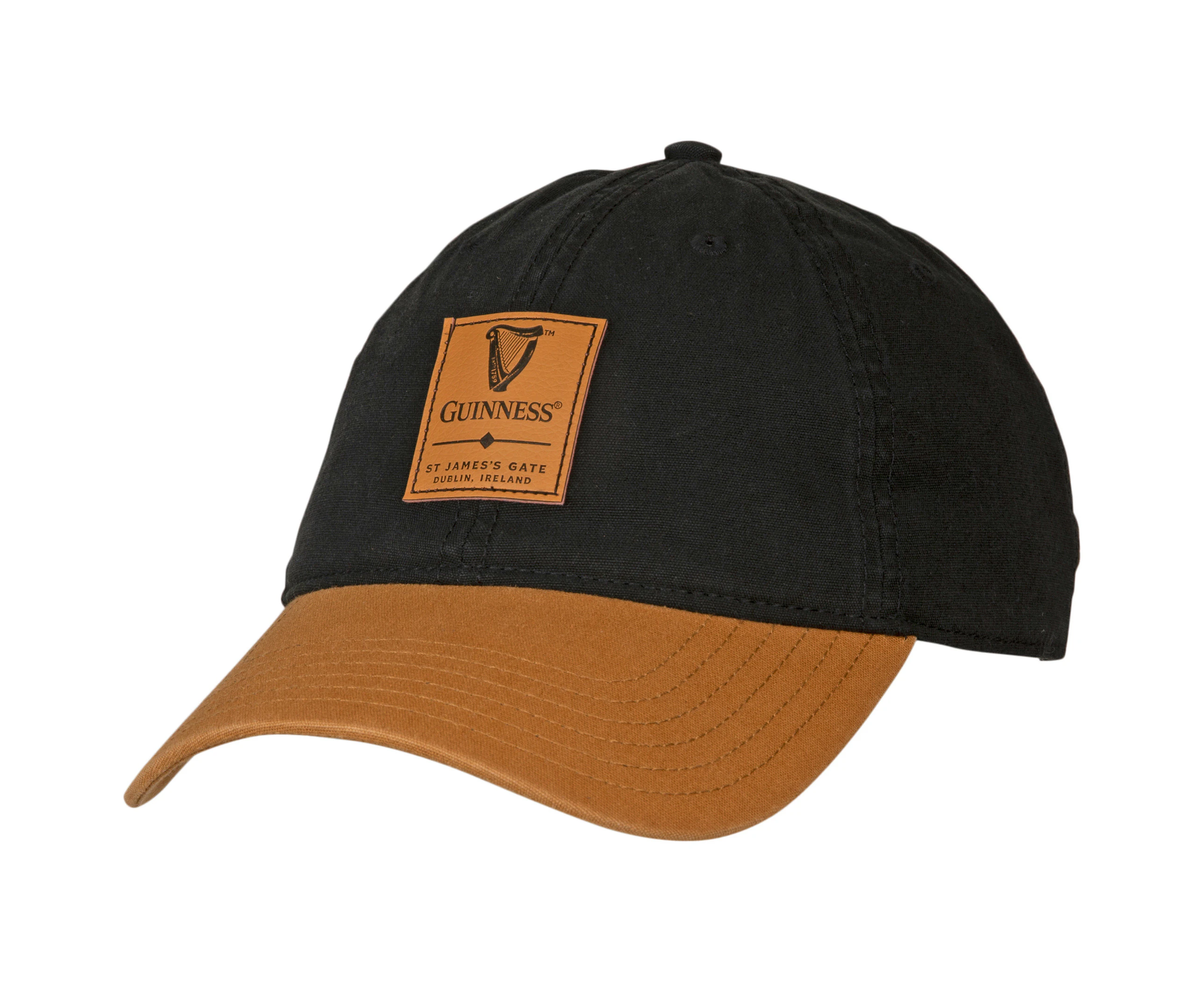 Guinness Leather Harp Emblem Patch Adjustable Hat