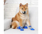 4Pcs/Set Outdoor Indoor Anti-slip Silicone Sole Pet Dog Puppy Cat Boots Socks-Black S