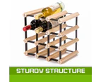 La Bella 12 Bottle Timber Wine Rack Storage Cellar Organiser