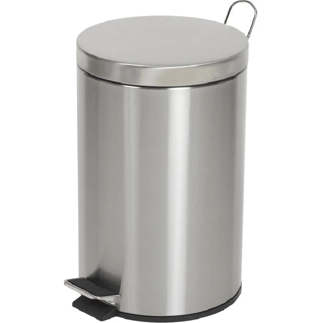 Compass Round Pedal Bin 12 Litre Stainless Steel