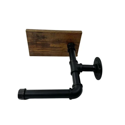 N Ds Adjustable Industrial Pipe Toilet Paper Roll Holder With Phone Shelf