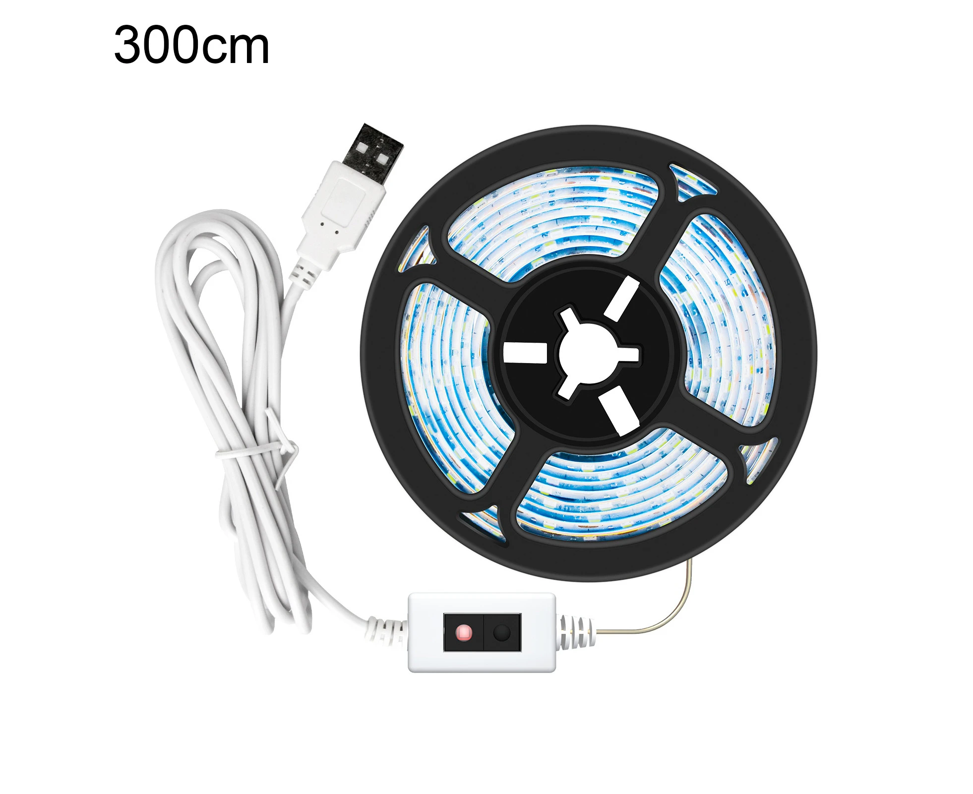 USB LED Grow Light Double-sided Adhesive Memory Function Waterproof Full Spectrum Hand Induction LED Plant Grow Light for Pipeline Cultivation-300cm