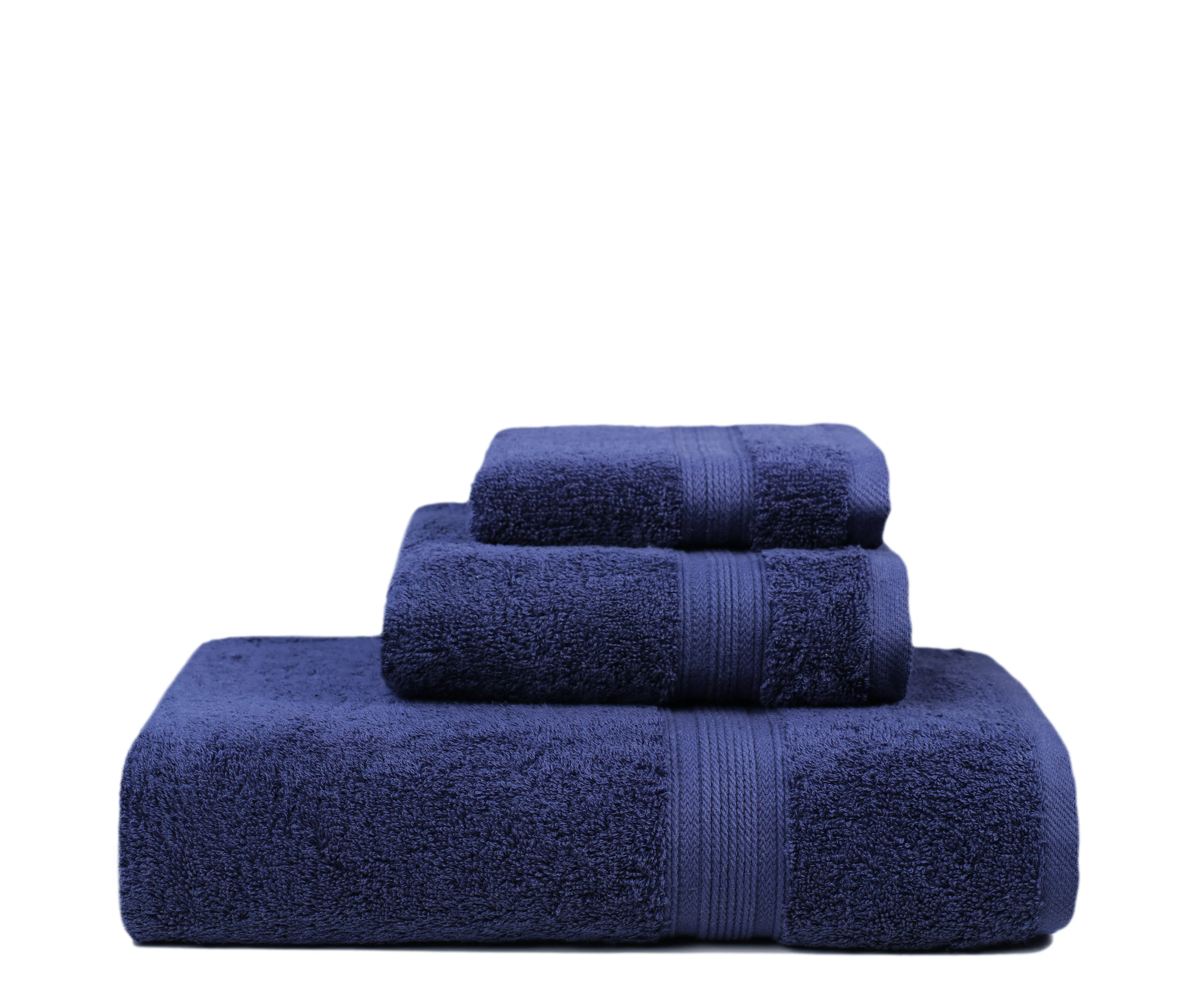 Bourgeois Towel Set (Pack of 3) - Navy Blue