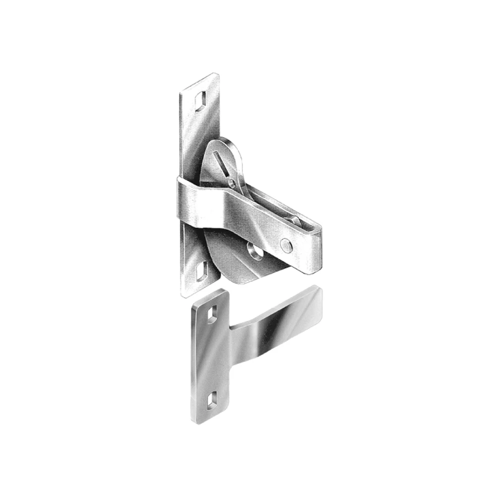 Elgate Gate Latch D-Latch Striker Bolt On Flat Post Zinc Plated DLK