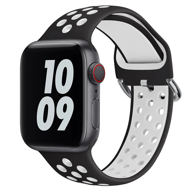 Apple Watch IWatch Band Silicone Strap Black & White