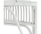 Maine & Crawford Heeli Cane 38cm Side Table/Foot Stool Home Furniture White