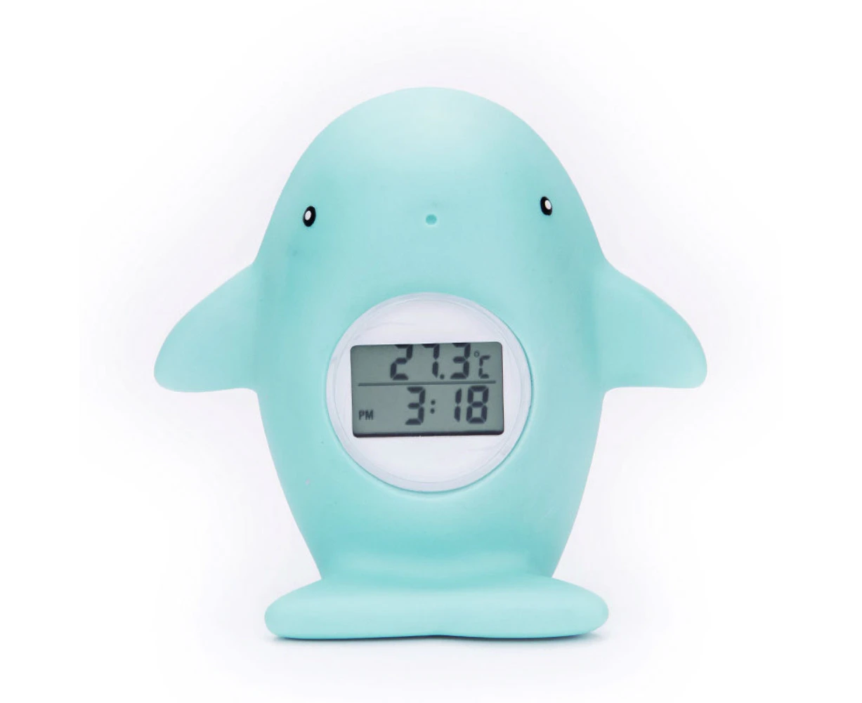 Cartoon Whale Digital Electronic Timing Light Alarm Baby Bath Water Thermometer