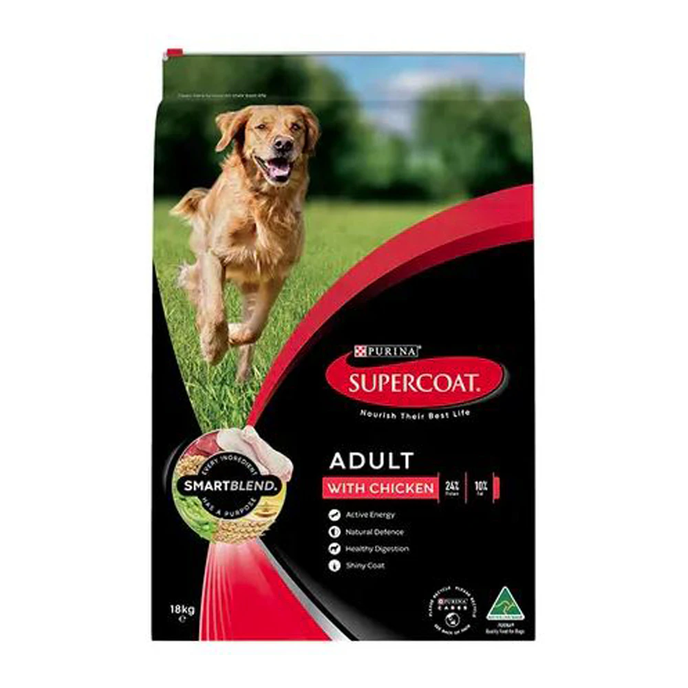 Supercoat Smartblend Adult Healthy Digestion Dry Dog Food w/ Chicken 18kg