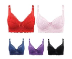 Fashion graceful Lace Push-Up Brassiere Women Bra Wrapped Chest Strap Underwear-Red