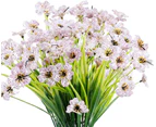 12 Bundles Artificial Flowers Outdoor UV Resistant Fake Flowers