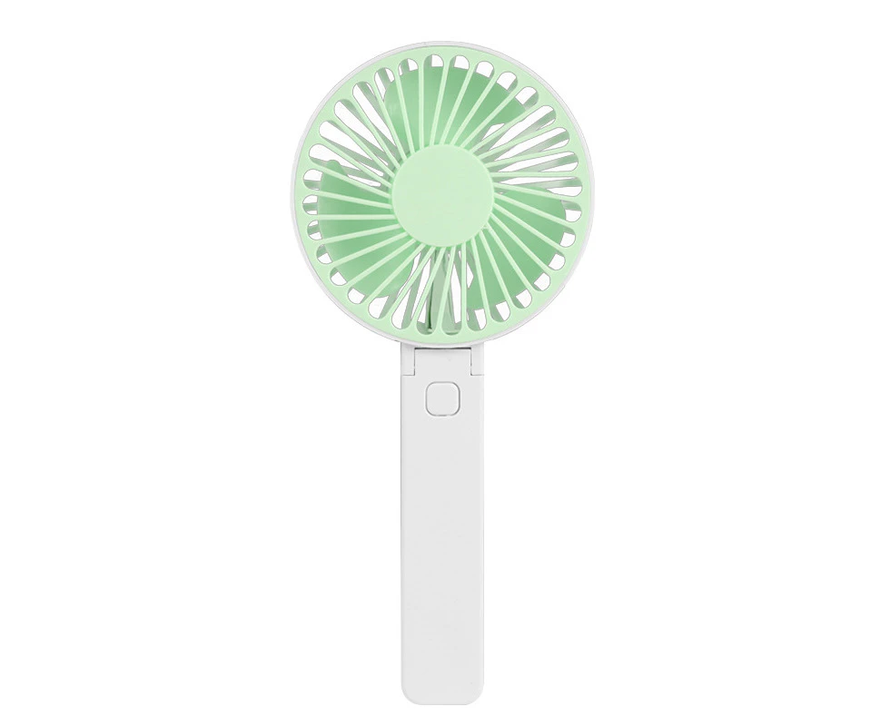 Mini Handheld Fan, USB Desk Fan Small Personal Portable Stroller Table Fan with Rechargeable Battery Operated Cooling Folding Electric Fan - Green