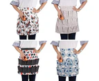 Kitchen Farm Hen Print Two-row Chicken Egg Collecting Gathering Apron Pocket-11#