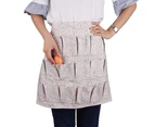 Kitchen Farm Hen Print Two-row Chicken Egg Collecting Gathering Apron Pocket-11#