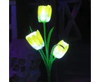 Solar Powered Tulip Flower Outdoor Garden Light Decoration - Blue