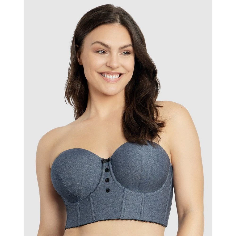 Parfait Dolly Wired Denim Longline Bustier Bra