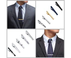 Tie Clips Set for Men Tie Bar Clip Black Silver-Tone Gold-Tone for Wedding Business with Gift Box