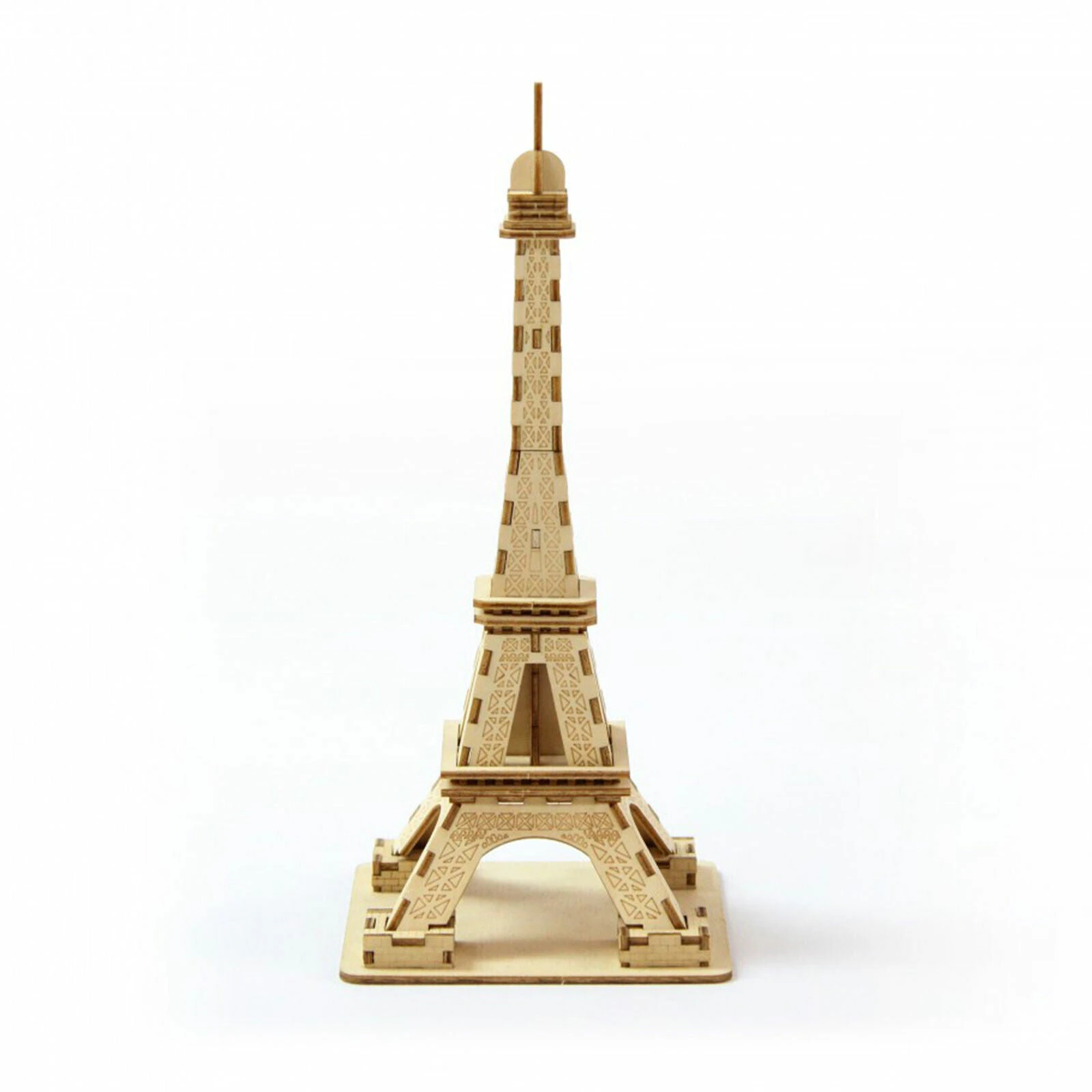 Ki-Gu-Mi Mini Eiffel Tower Wooden 3D Puzzle DIY Model Building Kit