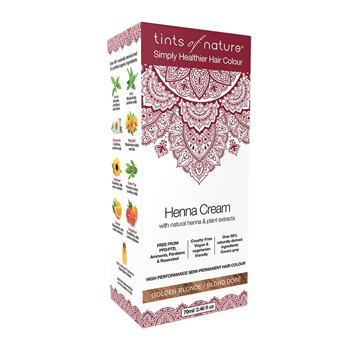 Tints of Nature Henna Cream (SemiPermanent Hair Colour) Golden Blonde 70ml