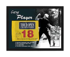Golf - Gary Player Signed & Framed British Open Pin Flag (JSA COA)