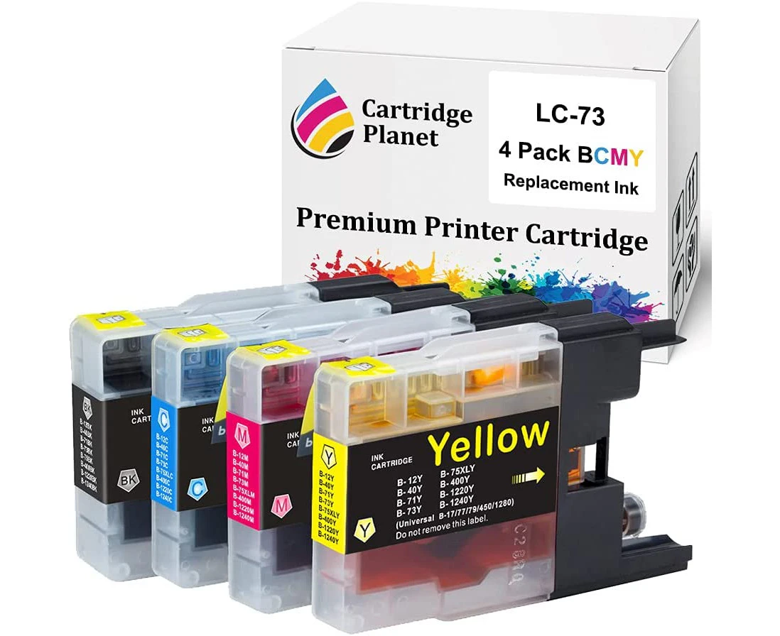 4 Pack (1BK,1C,1M.1Y) Compatible Ink for Brother LC-73 LC73 for Brother DCP J525DW J525W J725DW J925DW MFC J430W J432W J5910DW J625DW J6510DW J6710DW J6...