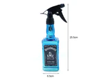 500ml Continuous Spray Bottle Electroplate Fine Mist Meticulous Workmanship Retro Beauty Accessory PET Barber Shop Water Sprayer for Women Blue