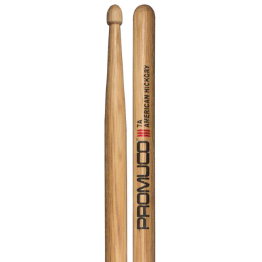 Promuco American Hickory 7A Wood Tip Drum Sticks