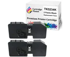 2-Pack Black Non-Genuine Toner Cartridge for Kyocera TK-5234K TK5234K (2,600 Pages) for M5521CDN M5521CDW P5021CDN P5021CDW