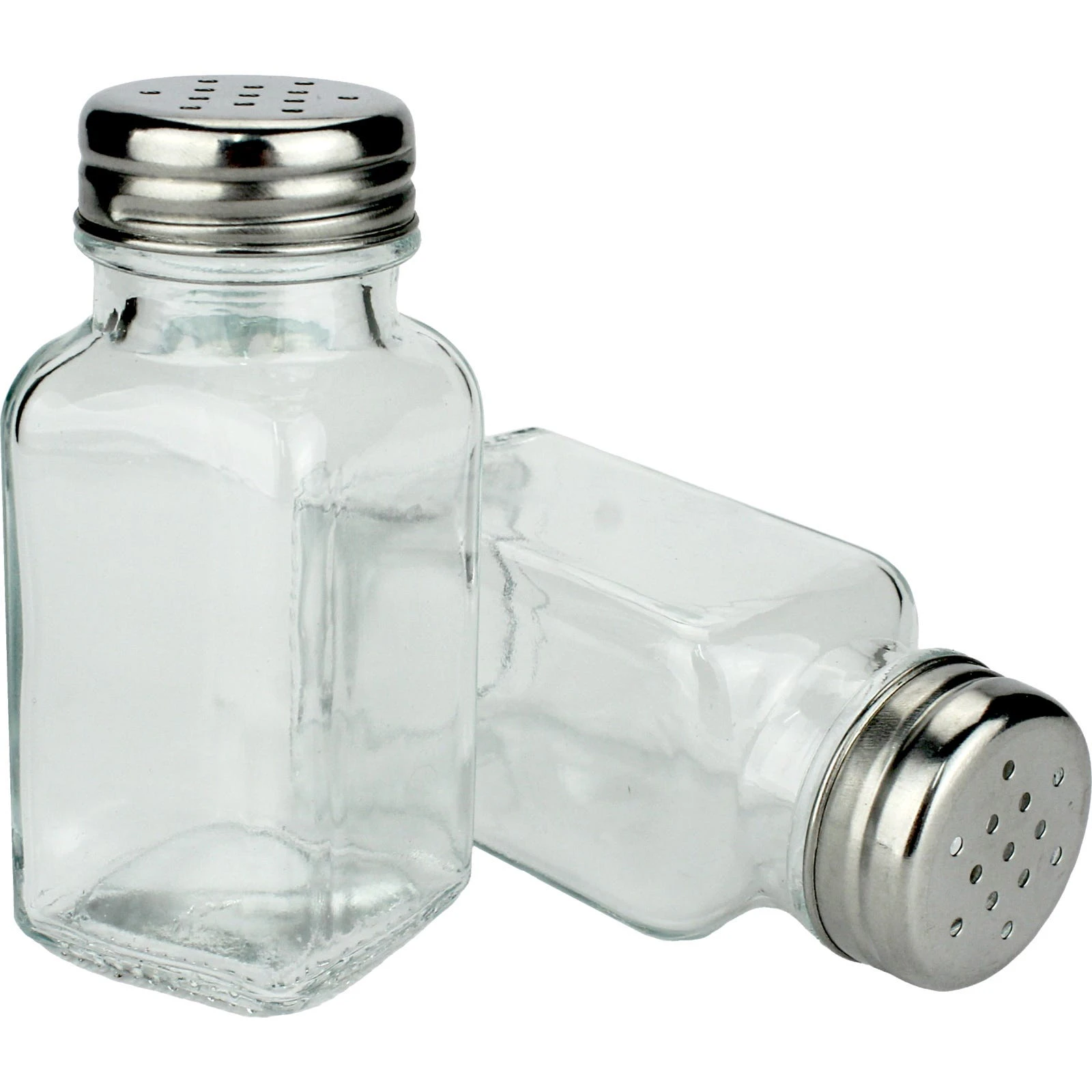 Screw Top Glass Salt and Pepper Shakers