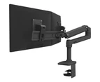 Ergotron Mounting Arm for Monitor - Matte Black - 2 Display(s) Supported - 63.5 cm (25") Screen Support - 10 kg Load Capacity - 75 x 75, 100 x 100