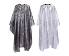 Adults Home Salon Waterproof Feather Hairdressing Cloth Apron Hair Cut Gown Cape White