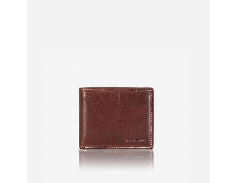 Jekyll & Hide Oxford Medium Billfold Wallet With Coin, Coffee