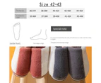 Retro slippers warm and comfortable plush non-slip slippers fluffy memory foam - Patchwork Grey