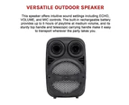 8" 1000W Portable FM Bluetooth Speaker Subwoofer Heavy Bass Sound System