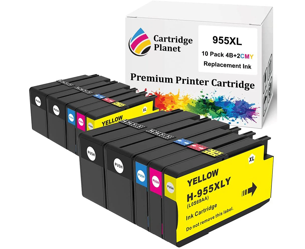 10 Pack (4BK,2C,2M,2Y) Compatible Ink for HP 955XL for HP Officejet Pro 7720 7730 7740 8210 8216 8710 8720 8730 8740 8745