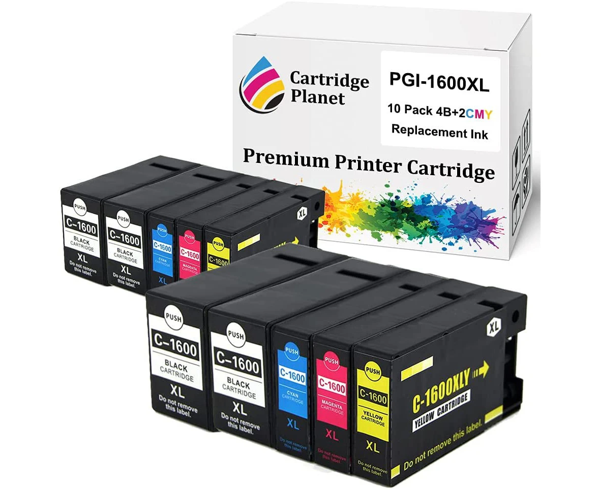 10 Pack (4BK,2C,2M,2Y) Compatible Ink for Canon PGI-1600XL PGI1600XL for Canon MB2060 MB2160 MB2360 MB2760