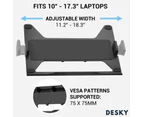 Desky Expandable Laptop Mount Silver 11.6-17.3'' VESA 75mm Compatible Laptop Holder
