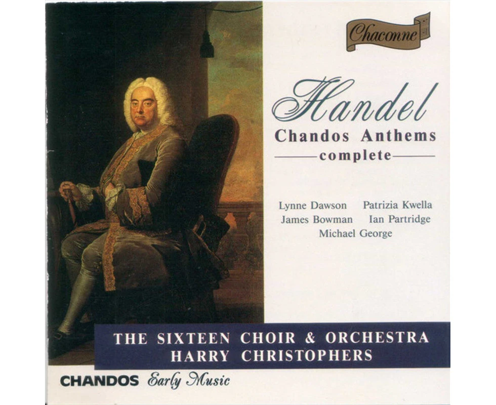 Harry Christophers Handel: Chandos Anthems No 1 11 Cd