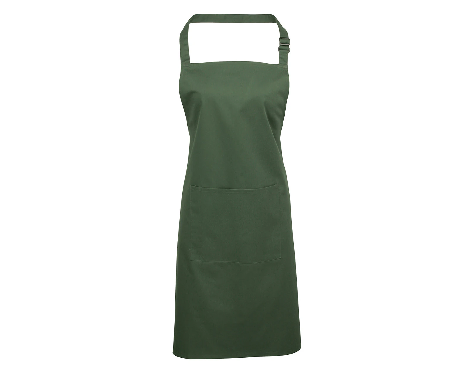 Premier Ladies/Womens Colours Bip Apron With Pocket / Workwear (Moss Green) - RW1069