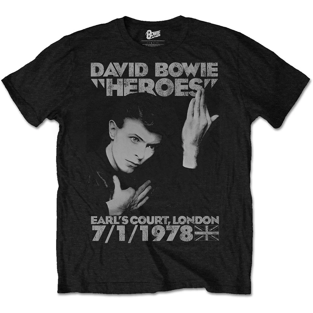 David Bowie | Official Band T-Shirt | Heroes Earls Court